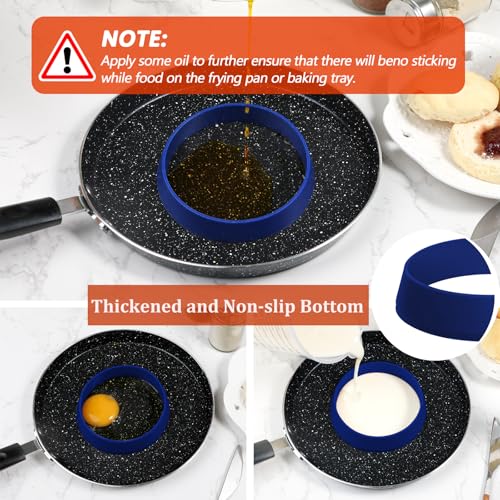 4 Inch Round English Muffin Rings (Blue-4.0)