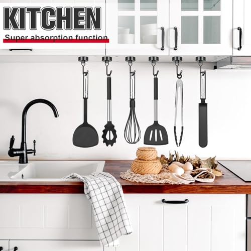60 LB+ Magnetic Hooks (Black / 0.98in)