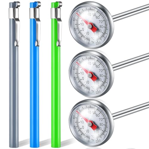6 Pcs Stainless Steel Kitchen Dial Thermometer 5"