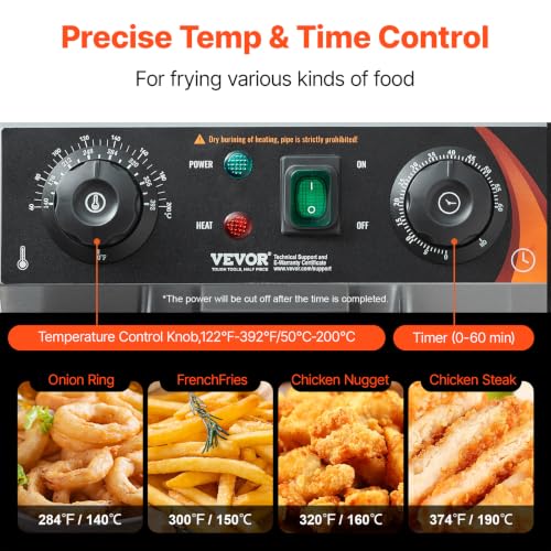 Commercial Deep Fryer (Upgraded with Timer & Oil Filtration / Double Fryer)