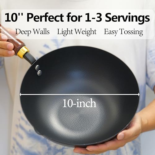 10 Inch Carbon Steel Wok For Electric