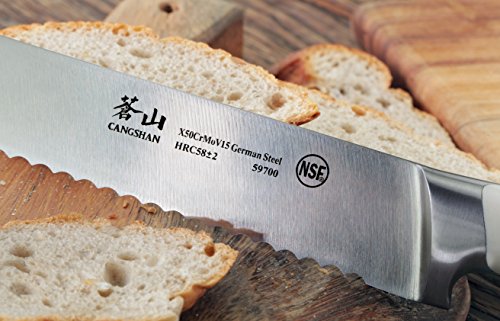 S1 Series 59700 German Steel Forged Bread Knife (8-inch Bread Knife / White)