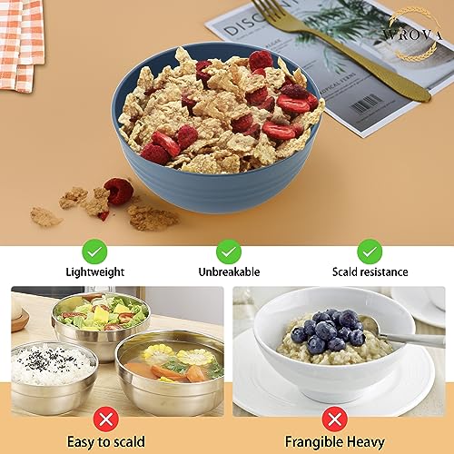 Wheat Straw Bowl Sets (26 oz / Navy Blue)