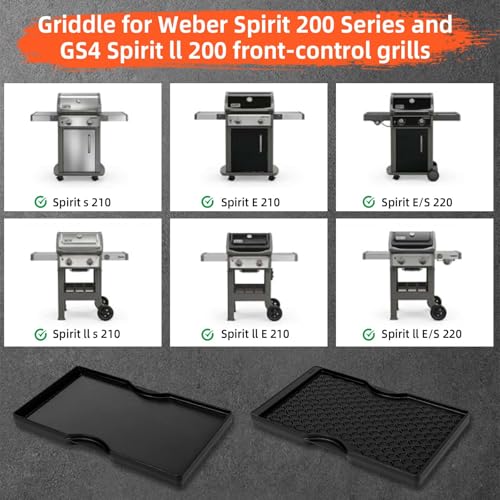 17.5 Inch Grill Griddle for Weber Spirit 200 Series (17.4" x 10.2" x 1.2")