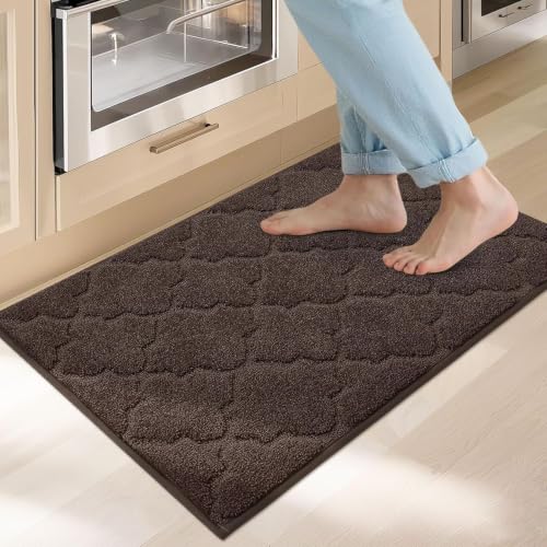 Kitchen Rugs Non Slip Washable 20"x32" (Brown / 20"X 32")