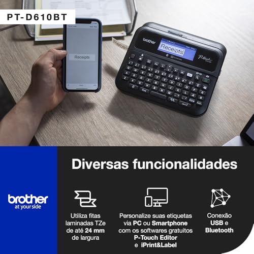 P-Touch PT-D610BT Business Professional Connected Label Maker with Bluetooth®