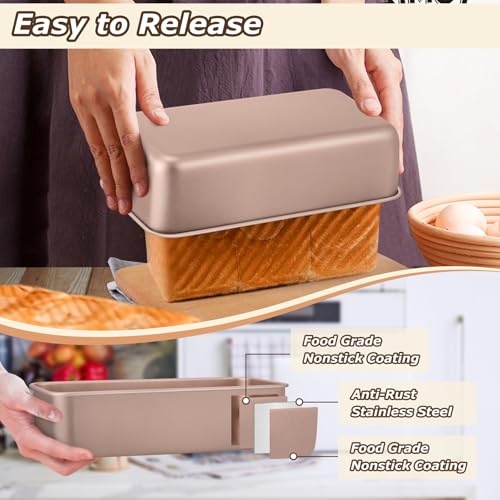 Loaf Pans for Bread Baking (Rose Gold / Medium)