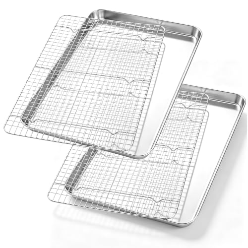 Large Baking Sheet with Wire Cooling Rack (20*14 Inch)