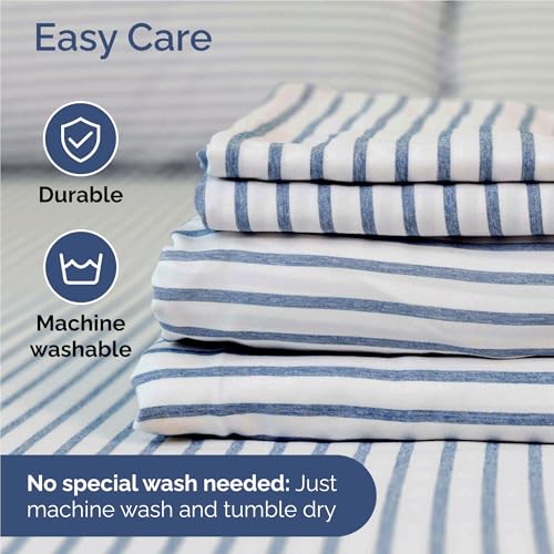 Full Size 4 Piece Sheet Set (43 - Blue Stripes 2 / Full)