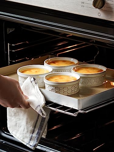 Ramekins Oven Safe with Lids (6 oz)