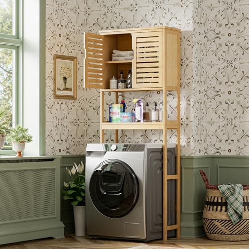 Bathroom Over The Toilet Storage Cabinet (Natural)