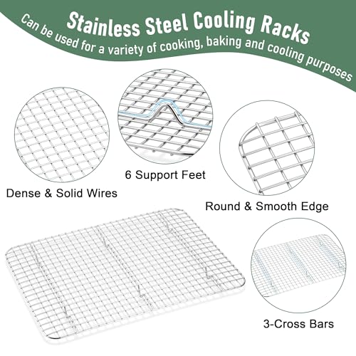 Jelly Roll Pan with Cooling Rack Set (16*12 Inch)