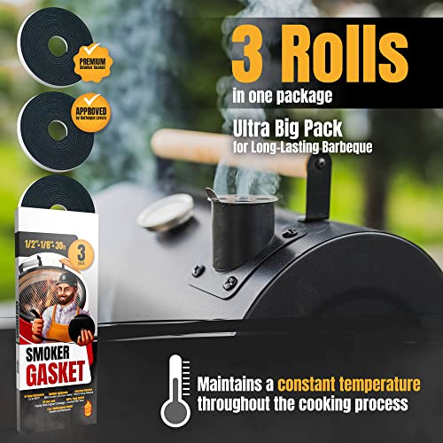 XXL 30 FT Grill Gasket for Smokers (3 Count)