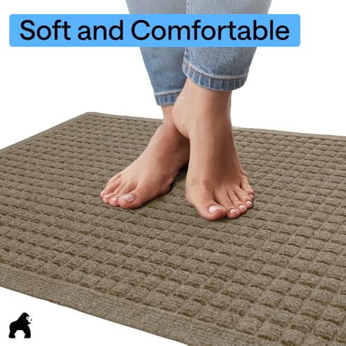 HydroABSORB Door Mat for Indoor Outdoor Use (Beige / 29" X 17")