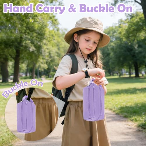 Freezable Snack Bag with Removable Ice Packs (with Ice Packs - Purple)