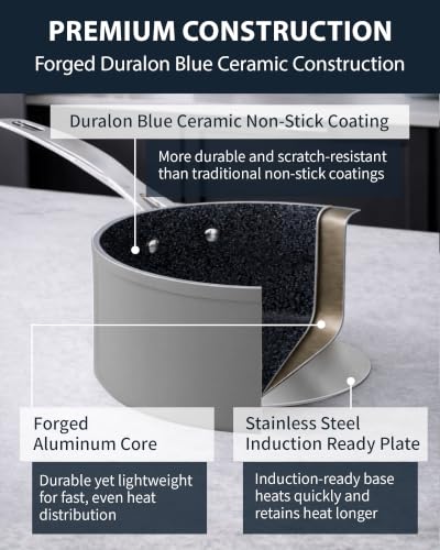 12pc Forged Lightweight Cookware Set (Cool Gray (G10))