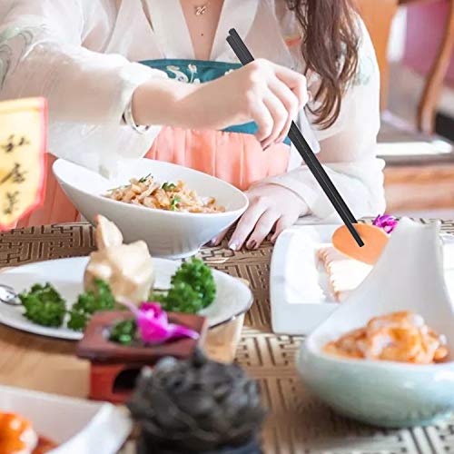 10 Pairs Fiberglass Chopsticks (black bamboo texture)