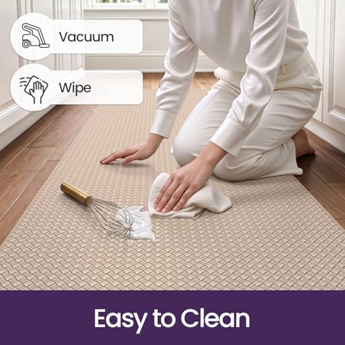 Kitchen Floor Mats Cushioned Anti Fatigue (2-beige / 59"l X 23"w X 0.4"th)