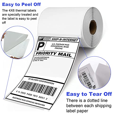 80 Rolls 4x6 Direct Thermal Shipping Labels