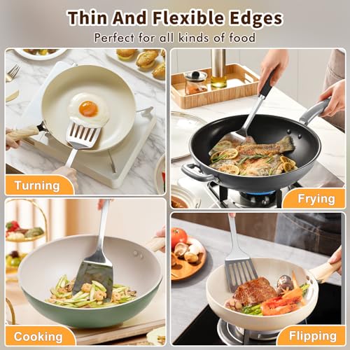 Stainless Steel Spatula (1PC -Solid Silicone Spatula)