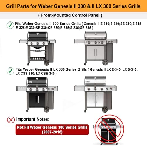 Stainless Steel Grill Grates (Fits Weber Genesis II 300 Series Grills)
