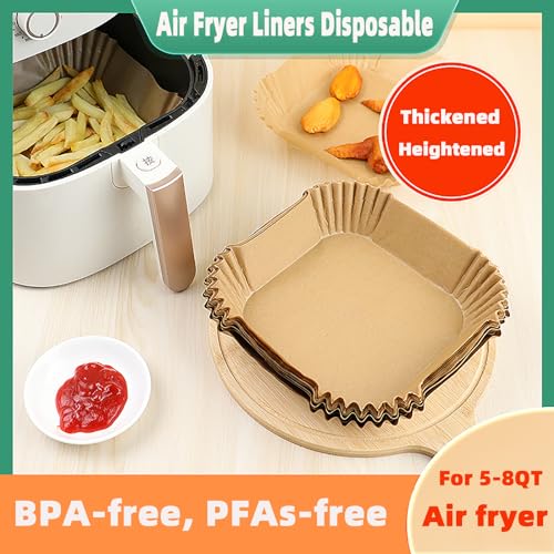Air Fryer Liners Disposable (9'' Square for 5-8QT)