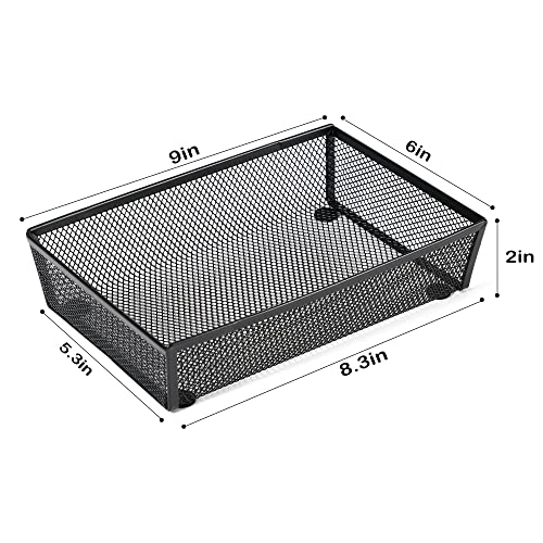 Silverware Drawer Organizer (9x6-4P-Black)