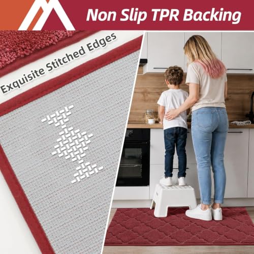 Kitchen Rugs Non Slip Washable 24"x60" (14.4 Sq Ft)