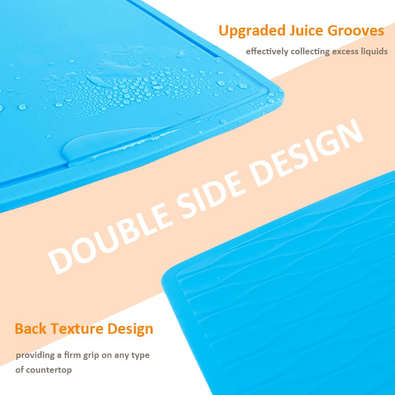 Thick Silicone Cutting Boards for Kitchen Silicone Chopping Boards (S+L / Red)