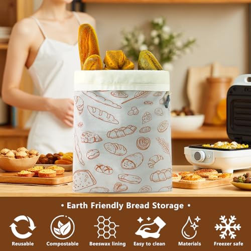 Beeswax Bread Bags for Homemade bread (Apricot & Apricot)