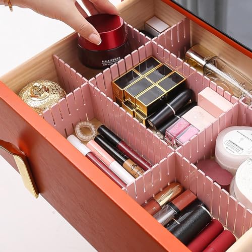 40Pcs Grid Drawer Dividers (Pink)