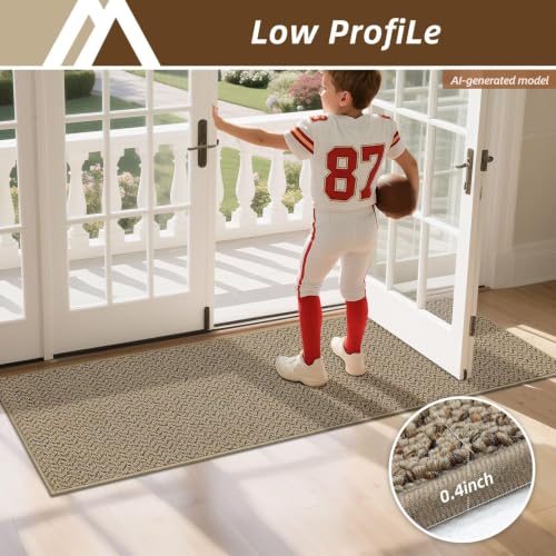 Hallway Runner Rugs Non (Taupe / 2'7" x 10')