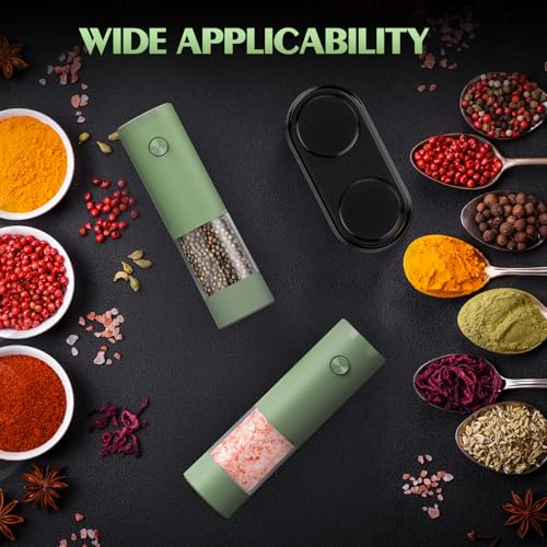 Salt and Pepper Grinder Set Mom Gifts (Green)