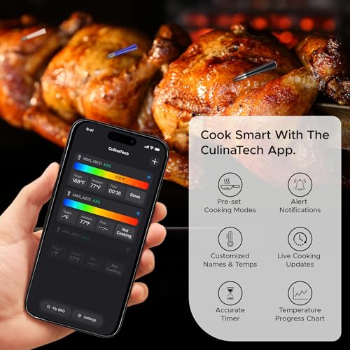 750ft Wireless Meat Thermometer Long Range for Smoker (3 Probe Black)