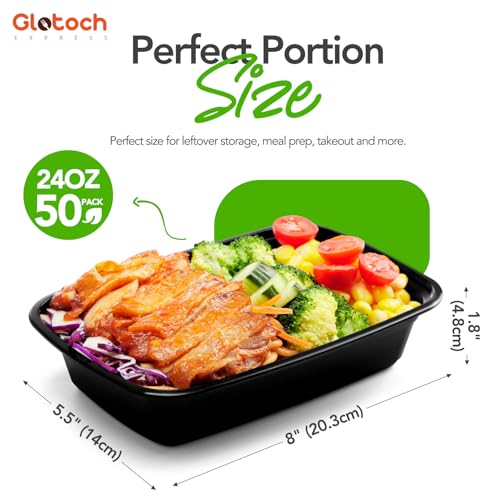 Glotoch Meal Prep Containers with Lids (24oz)