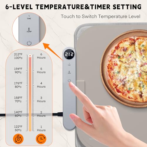 Warming Mat for Food (Khaki / L: 24.4''×14.6'')