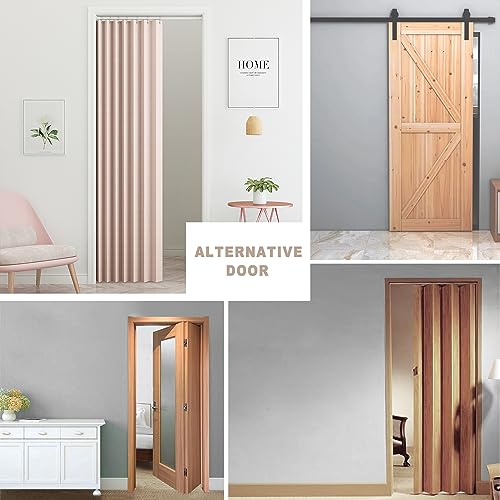 Accordion Style Doors Curtain (Pink / 52"W x 78"L (Pack of 1))