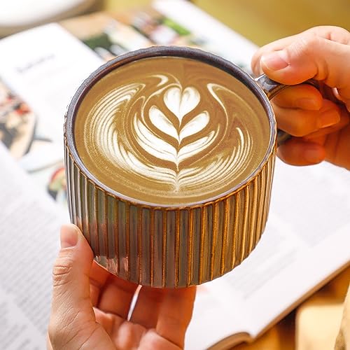 Porcealin Coffee Mugs (Brown / 15 Ounces)