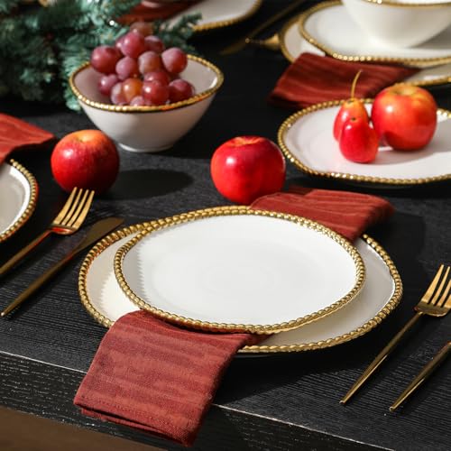 Christian Siriano Akoya Porcelain Dinnerware Set (White / 12-Piece - Service for 4)
