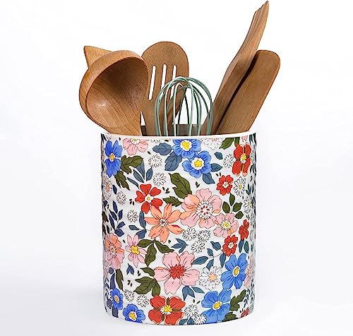 Kitchen Utensil Holder (Vintage Flower)