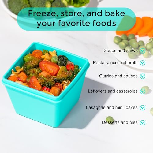 1 Cup Silicone Freezer Molds with Lids (Cotton Candy / 4x 1-Cup)