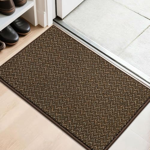 Dirt Trapper Door Mat 20"x32" Non Slip Washable Brown (4.44 Sq Ft)