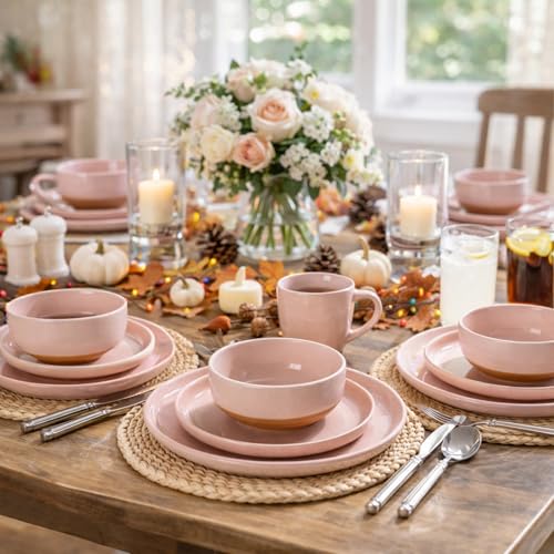 Dinnerware Sets for 4 (Cloud Pink / Service For 4(12Pcs))
