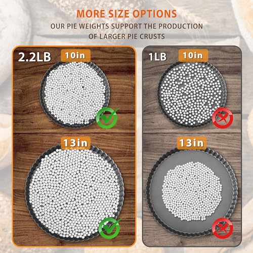 2.2 LB Pie Weights for Blind Baking in Kitchen (2.2lb white)