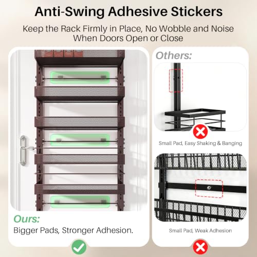 8 Tiers Over the Door Organizer (Bronze / 17" W x 6" D x 69" H)