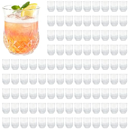 100 Pack Plastic Stemless Wine Glasses (12oz-transparent)