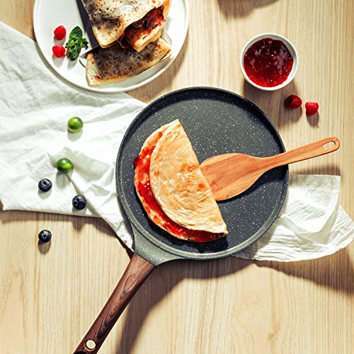 12 Inch Nonstick Crepe Pan Granite Coating Pancake Pan Gray (Gray / 12 Inch)