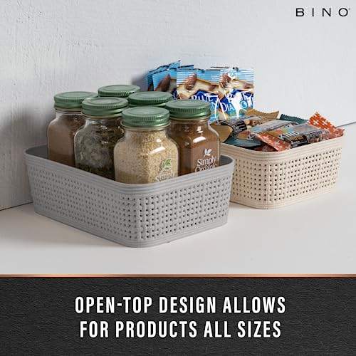 Woven Plastic Basket (Natural / 5PK- XS)