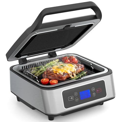 1300W Smokeless Grill Indoor with Auto (White)