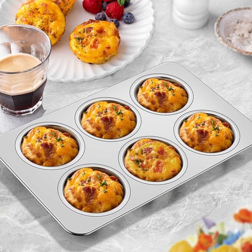 Stainless Steel Muffin Pan 6 Cups (6 Cup)